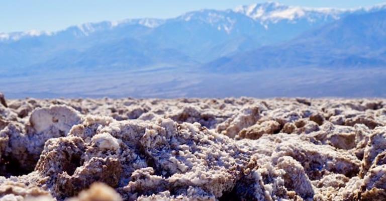 Salt flats in Death Valley